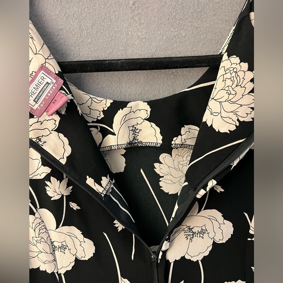 VTG Premier International Floral Maxi Dress Sz Medium - Picture 5 of 8